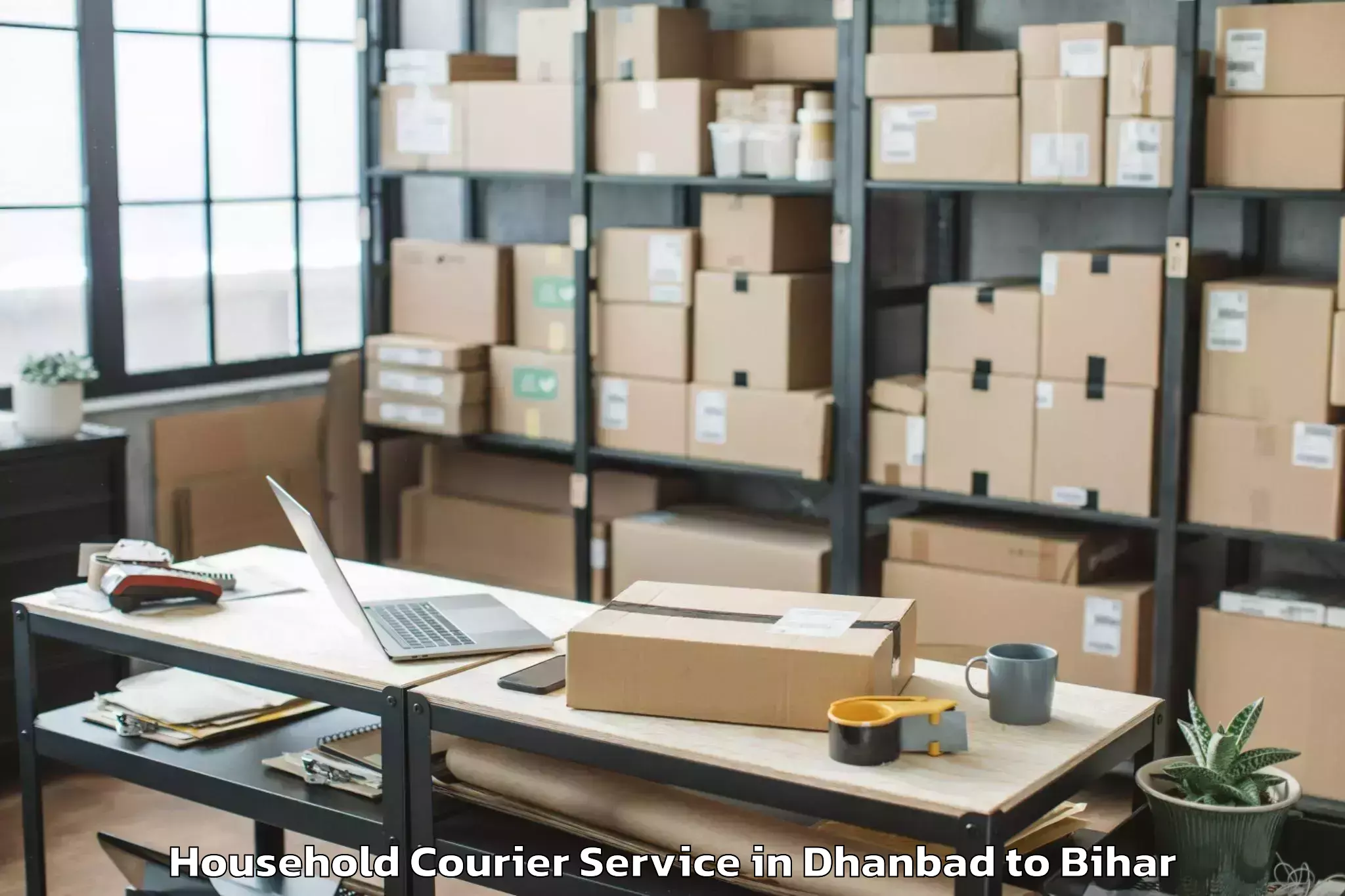 Reliable Dhanbad to Warisnagar Household Courier